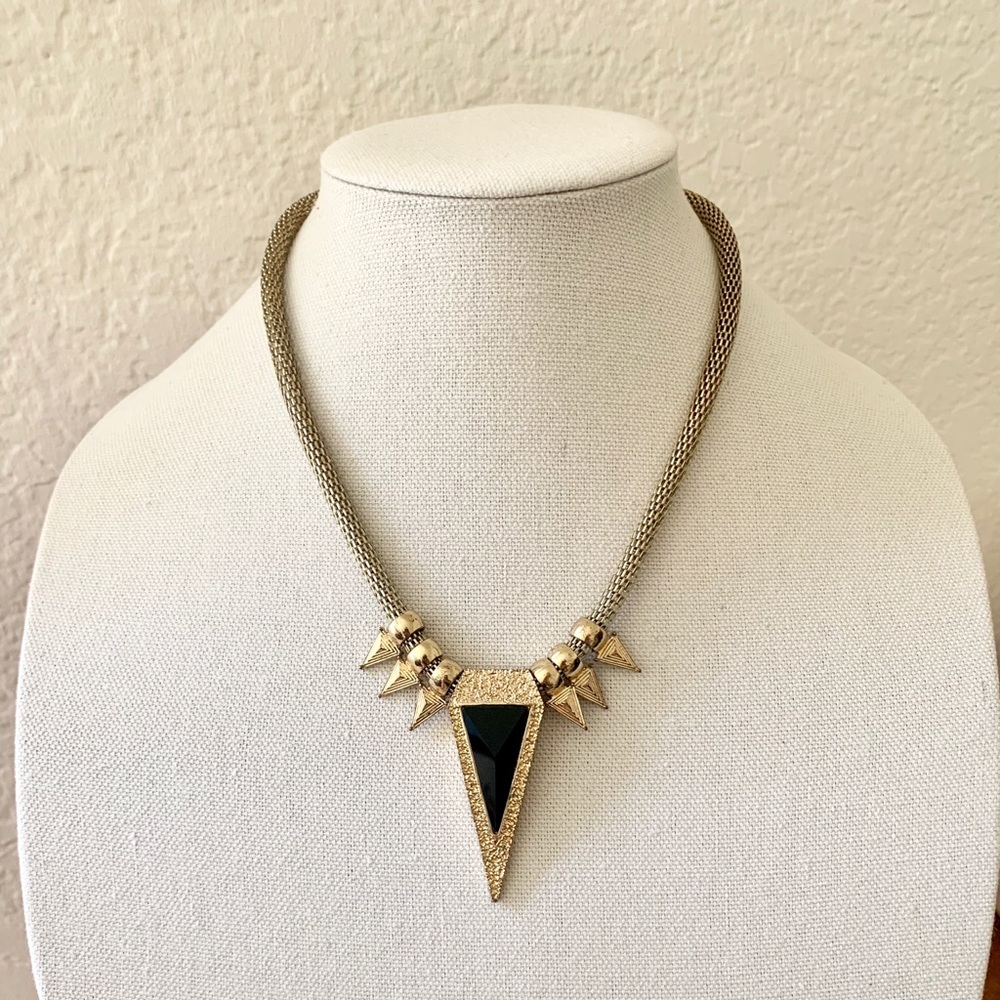 Gold statement necklace